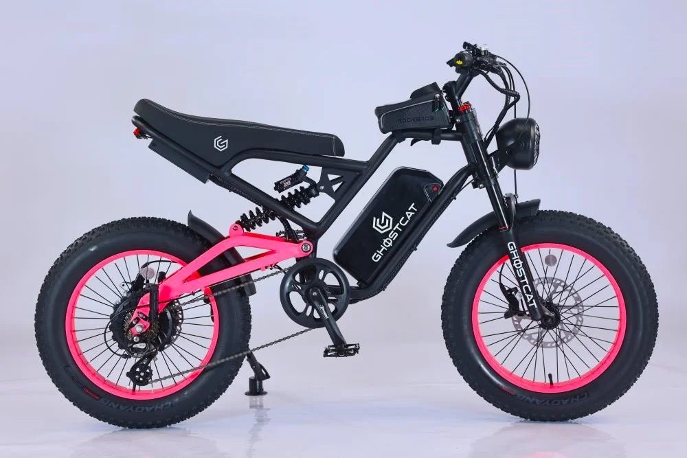 GhostCat Bike F3 1500w PRO - Black/Hot Pink - Lago Vista Golf Carts
