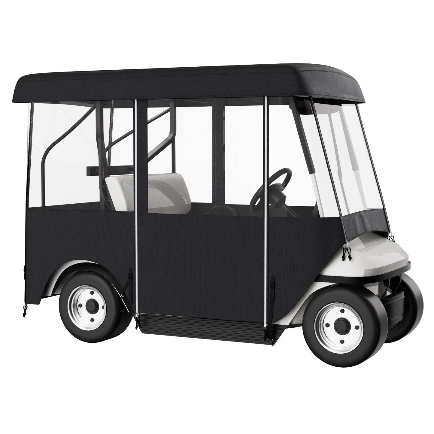 Golf Cart Enclosure 86'', 4 - Person Golf Cart Cover, 4 - Sided Fairway Deluxe, 300D Waterproof Driving Enclosure with Transparent Windows, Fit for EZGO, Club Car, Yamaha Cart - Lago Vista Golf Carts