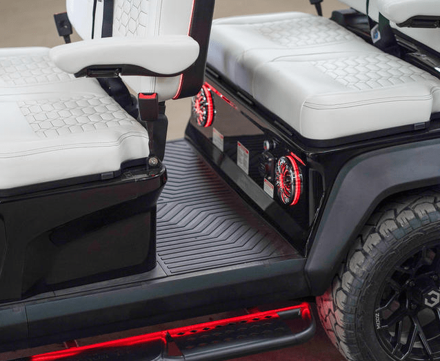 Venom 6 - Seater Golf Cart - Red/Black - 105ah battery - Lago Vista Golf Carts