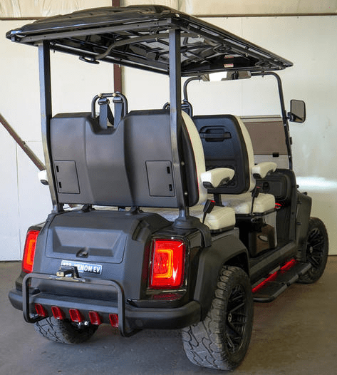 Venom Stealth, Lifted, Gloss Black, White Seats - Lago Vista Golf Carts