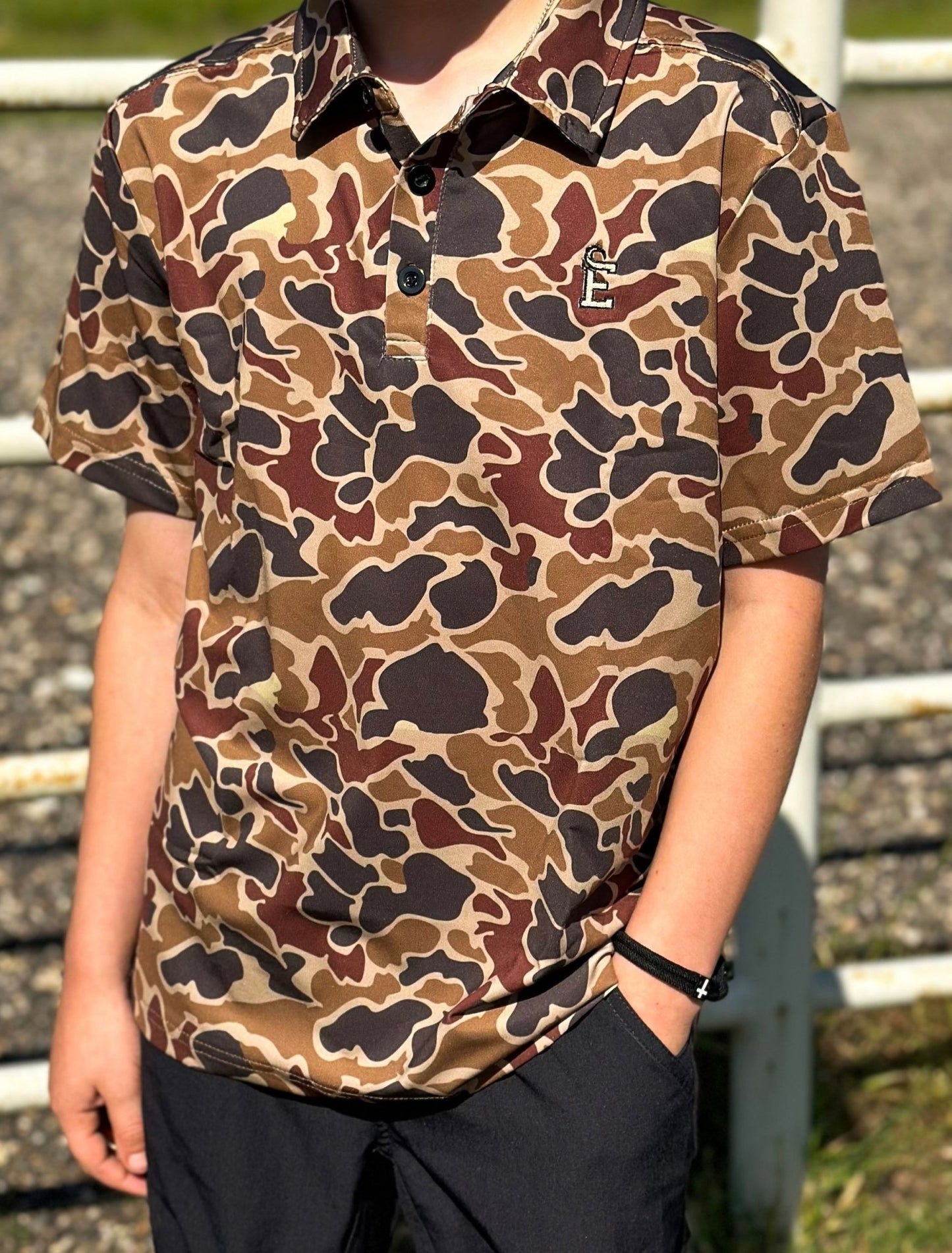Youth Duck Camo Polo - Lago Vista Golf Carts
