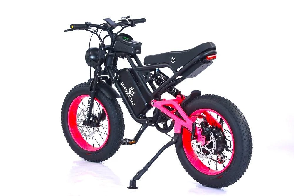 GhostCat Bike F3 1500w PRO - Black/Hot Pink - Lago Vista Golf Carts