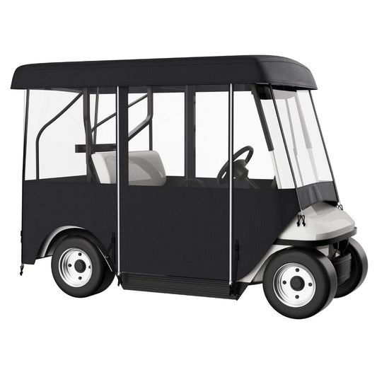 Golf Cart Enclosure 86'', 4 - Person Golf Cart Cover, 4 - Sided Fairway Deluxe, 300D Waterproof Driving Enclosure with Transparent Windows, Fit for EZGO, Club Car, Yamaha Cart - Lago Vista Golf Carts