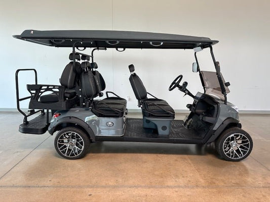 Venom Strike 6, Non - Lifted, Gun Metal Gray with Black seats - Lago Vista Golf Carts