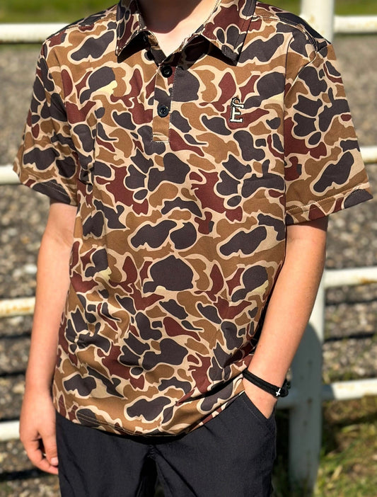 Youth Duck Camo Polo - Lago Vista Golf Carts
